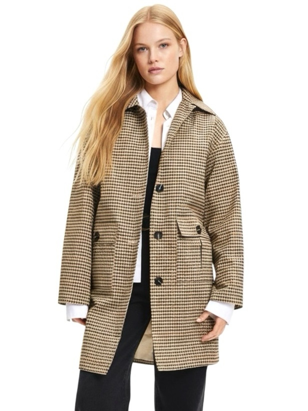 Urban Outfitters Mac Check Houndstooth Coat